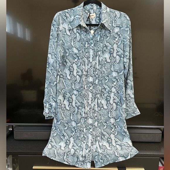 Zadig & Voltaire Rougi Silk Dress Blue - Picture 3 of 12